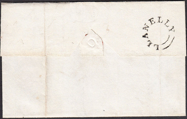 93994 - 1839 CARMARTHENSHIRE/LLANELLY UDC(W1362). 1839 letter Llanelly to Carmarthe...