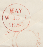 94170 - LIVERPOOL SPOON TYPE A16 (RA53) ON COVER. 1855 neat envelop...