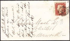94184 - PL.157 (CC)(SG17) USED ON COVER. 1854 envelope wit...