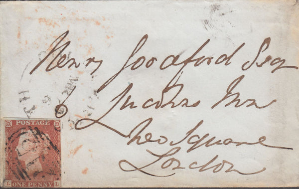 94234 -1846 LINCS/'215' NUMERAL OF COLSTERWORTH. Envelope Colsterworth to London with t...