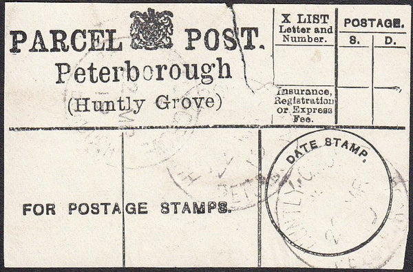 94255 - PARCEL POST LABEL/NORTHANTS. 1919 label (tear at t...