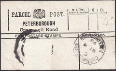 94263 - PARCEL POST LABEL/NORTHANTS. 1895 label PETERBOROU...