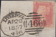 94313 - LIVERPOOL SPOON TYPE A16 (RA54). Piece with fine Die 2 1d pale-red on transitional