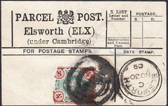 94390 - PARCEL POST LABEL/CAMBS. 1909 label Elsworth (ELX)...