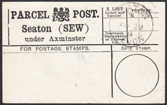 94559 - PARCEL POST LABEL/DEVON. 1911 label Seaton (SEW) u...