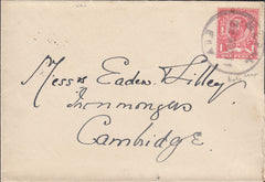 94586 - CAMBS. 1911 envelope to Cambridge with KGV 1d Down...