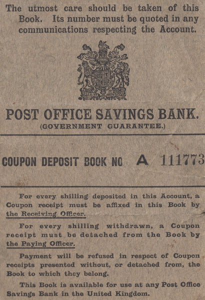 94591 - 1914 POST OFFICE SAVINGS/CAMBS. Post Office Savings Ban...