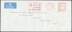 94607 - 1958 METER MARK/ADVERT/KENT. Large envelope (230x102) Belvedere Kent t...