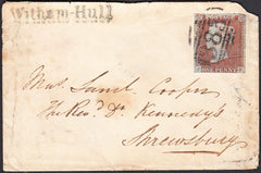 94628 - YORKSHIRE. 1846 envelope, some soiling and corner ...