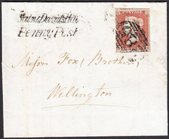 94693 - 1848 DEVON/'SAINT DAVID'S HILL/PENNYPOST' HAND STAMP(DN1170). Letter Exeter to Wellington with three...
