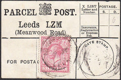94705 - PARCEL POST LABEL/LEEDS. 1918? label Leeds LZM/(Me...