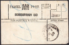 94747 - PARCEL POST LABEL/YORKS. 1902 label SCARBOROUGH (S...