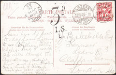 94776 - 1905 UNDERPAID MAIL SWITZERLAND TO LONDON. P...