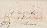 94790 - 1837 BERKS/'SUNNINGHILL' HAND STAMP (BR375). Entire from the 'Post Office Sunninghill, Stain...