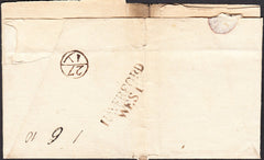 94825 - HAVERFORD/WEST TWO LINE HAND STAMP (W1034). PEMBROKESHIRE. Undated wrapper (small part missing...