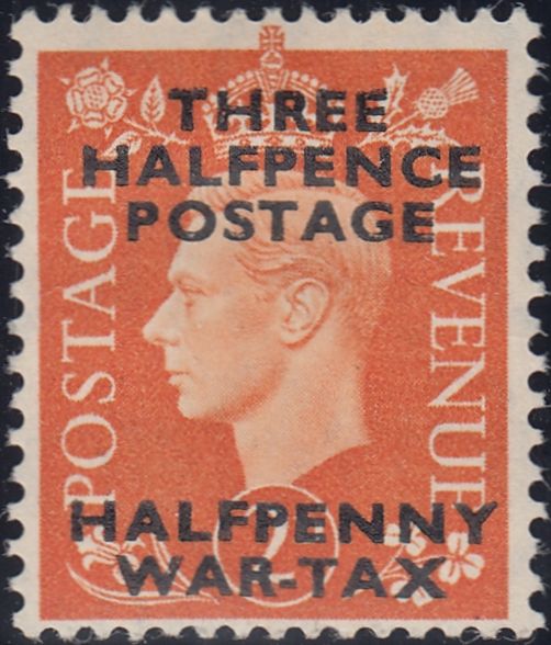 94893 - KGVI 2D ORANGE 'WAR TAX' ESSAY. A fine og example of the KGVI ...