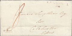 95013 - CAMBS/'CAMBRIDGE 52' MILEAGE MARK. Undated wrapper (1820 watermark) Cambridge ...