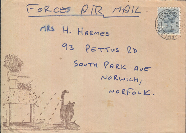 95064 - 1985 ILLUSTRATED ENVELOPE. Envelope to Norwich wit...