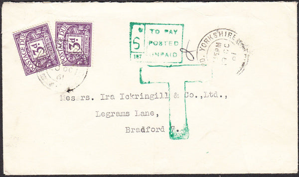 95066 - 1961 YORKS UNDERPAID MAIL. Envelope used locally i...