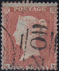 95139 - 1855 1D PL.196 S.C.14 (SG22)(NH). Good used 1855 Die 1 pl. 196 with