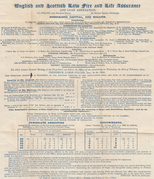 95454 - 1840 1D MULREADY UNUSED WITH 'ENGLISH AND SCOTTISH LAW FIRE AND LIFE ASSURANCE' ADVERT (MA123a).