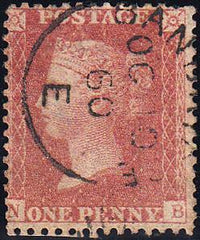 95523 - PL.47 (NB)(SG40) DATED EXAMPLE. Good used 1857 die 2 1d pl.47 ro...