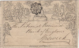 95643 - 1841 1D MULREADY 'BARCLAY AND CO' ADVERT (MA308a). A good used 1d Mulready wrapper