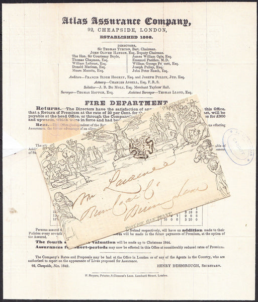 95691 - 1843 1D MULREADY LETTER SHEET WOLVERHAMPTON TO BIRMINGHAM STEREO A228 (UNPLACED STEREO SPEC MW1m).