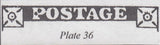 95718 1857 DIE 2 1D PL.36 USED BLOCK OF FOUR (SG40)(PG PH QG QH).