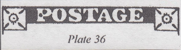 95718 1857 DIE 2 1D PL.36 USED BLOCK OF FOUR (SG40)(PG PH QG QH).