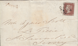 95809 - PL.8 (CB)(SG7) ON COVER LONDON TO JERSEY. 1841 entire Lon...