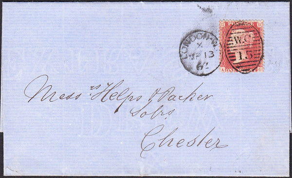 95830 - PL.42 (AG)(SG40) ON COVER. Fine envelope London to...