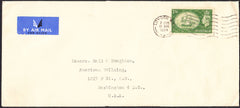 95910 1954 AIR MAIL LONDON TO WASHINGTON USA WITH KGVI 2/6D YELLOW-GREEN (SG509).