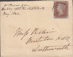 95980 - 1842 LEICESTER M.C/PL.23(SG8)(RF). Wrapper Leicester to Lutterwor...