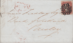 96050 - PL.10 (AH) IN RED (SG7) ON COVER. 1841 wrapper from the Bank of Sco...