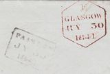 96050 - PL.10 (AH) IN RED (SG7) ON COVER. 1841 wrapper from the Bank of Sco...