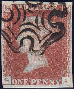 96058 1841 1D RED PL.8 (SG7)(GA).