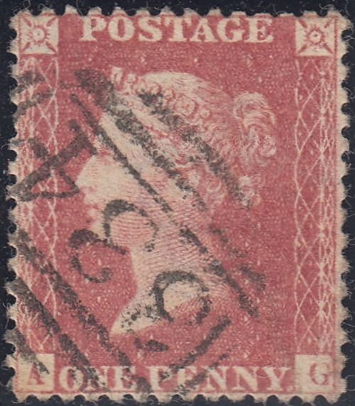 96067 - 1857 1D PL.47 ROSE-RED WHITE PAPER (SG40) GROUP OF 9 ALL LETTERED AG. A very unusual group all rose-red o...