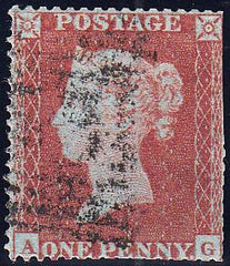 96283 - PL.179 (AG)(SG17). Used 1854 die 1 1d pl.179 lette...