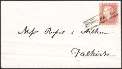 96310 - PL.48 (ND)(SG40) ON COVER. 1858 envelope Edinburgh to Falki...