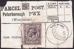 96411 - PARCEL POST LABEL/NORTHANTS. 1921 label (damaged) ...