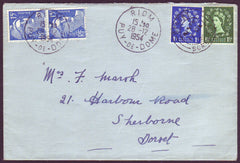 96657 - 1954 ENVELOPE SOMERSET TO DORSET SENT TO FRANCE IN...