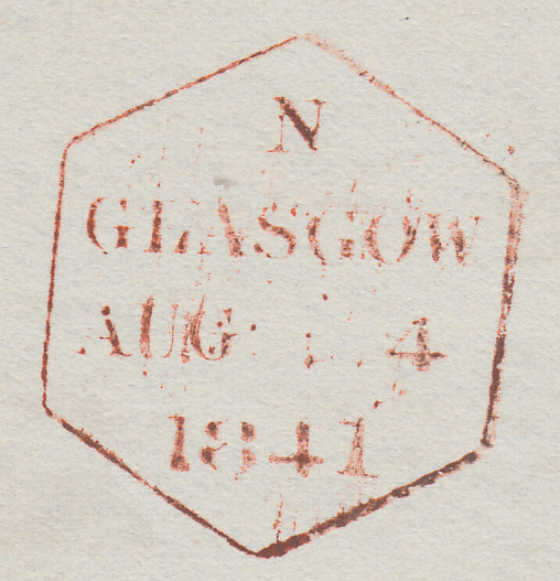 96682 - PL.10 (NF)(SG7) ON COVER. 1841 wrapper Glasgow to Gateh...