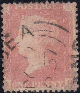 96698 1857 DIE 2 1D PL.49 VARIOUS SHADES ALL LETTERED AG.