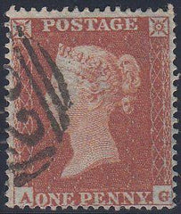 96706 - PL.194 (AG)(SG17). Very fine used 1854 die 1 1d pl...