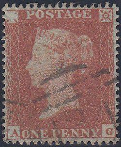 96708 - PL.194 (AG)(SG17). Used 1854 die 1 1d pl.194 S.C.1...