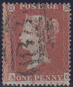 96725 - PL.200 (AG)(SG17). Good used 1854 Die 1 1d pl.200 ...