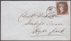 96734 - PL.196 (AG)(SG17) ON COVER. 1855 envelope used loc...