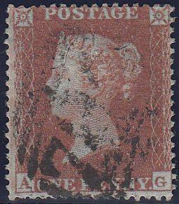 96741 - PL.193 (AG)(SG17). Good used 1854 die 1 1d pl.193 ...