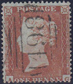 96744 - PL.188 (AG)(SG17). Good used 1854 die 1 1d pl.188 ...